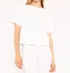 Ripley Rader Ponte Knit Short Sleeve Extended Tee In Off White In White