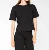 Ripley Rader Ponte Knit Short Sleeve Top In Black In Black