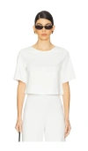 Ripley Rader Ponte Knit Short Sleeve Top In 米白