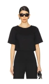 Ripley Rader Ponte Knit Short Sleeve Top In Black In 黑色