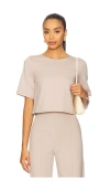 Ripley Rader Ponte Knit Short Sleeve Top In Neutral