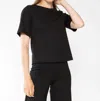 Ripley Rader Ponte Knit Short Sleeve Top Extended In Black
