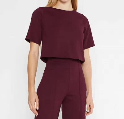 Ripley Rader Ponte Knit Short Sleeve Top In Elderberry In Multi