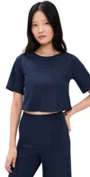 Ripley Rader Ponte Knit Short Sleeve Top Navy In Blue
