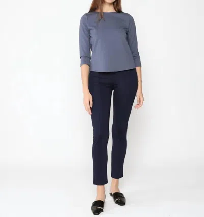 Ripley Rader Ponte Knit Slim Leg Pants In Navy In Blue