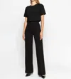 Ripley Rader Ponte Knit Wide Leg Cropped Pant In Black In Black