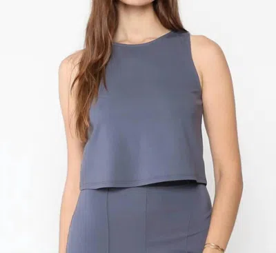 Ripley Rader Ponte Knit Tank Top In Sea Blue In Multi