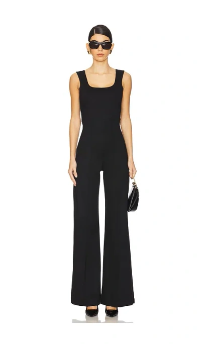 Ripley Rader Ponte Knit Tank Wide Leg Jumpsuit In 黑色