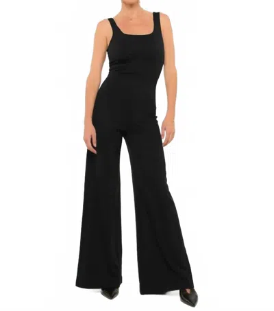 Ripley Rader Ponte Knit Tank Wide Leg Jumpsuit In Black