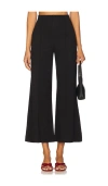 Ripley Rader Ponte Knit Cropped Wide Leg Pant Black In Black