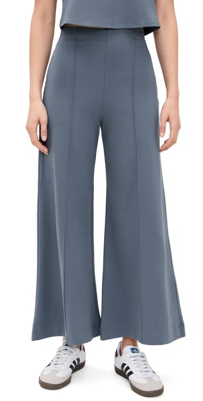 Ripley Rader Ponte Knit Wide Leg Cropped Pants Sea Blue