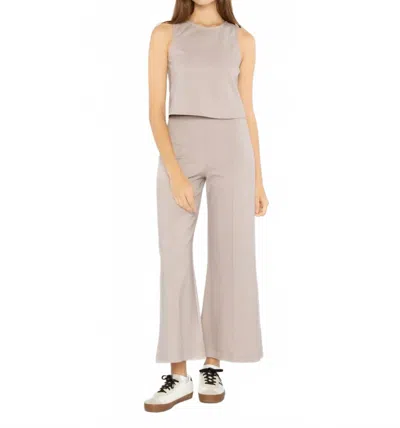 Ripley Rader Ponte Knit Wide Leg Pant: Cropped In Clay In Purple