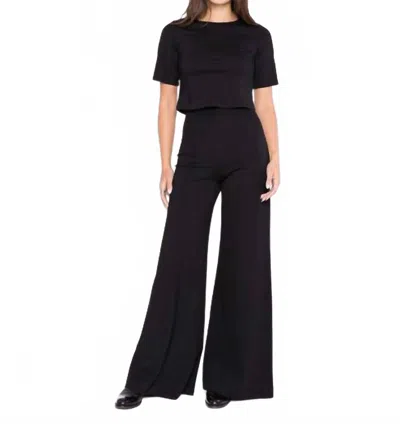 Ripley Rader Ponte Knit Wide Leg Pant In Black In Blue