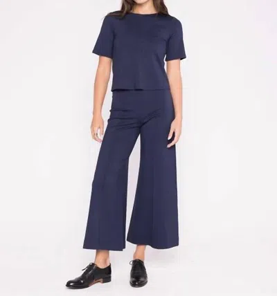 Ripley Rader Ponte Knit Wide Leg Pant In Navy In Blue