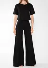 RIPLEY RADER PONTE KNIT WIDE LEG PANTS IN BLACK