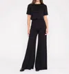Ripley Rader Ponte Knit Wide Leg Cropped Pant In Black In Black