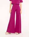 Ripley Rader Ponte Knit Wide Leg Pants In Fuchsia In Pink