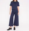 Ripley Rader Ponte Knit Wide Leg Pants In Navy In Animal Print