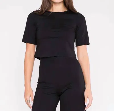 Ripley Rader Ponte Short Sleeve Top In Black