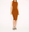 Ripley Rader Rib Tank Midi Dress In Copper In Multi