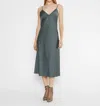 RIPLEY RADER SATEEN STRETCH SLIP DRESS IN SLATE
