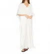 Ripley Rader Satin Crepe Caftan Dress In Off White In White
