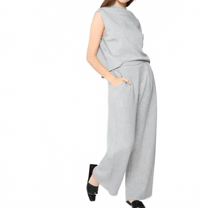 Ripley Rader Scuba Cowl Neck Top In Heather Grey In Gray