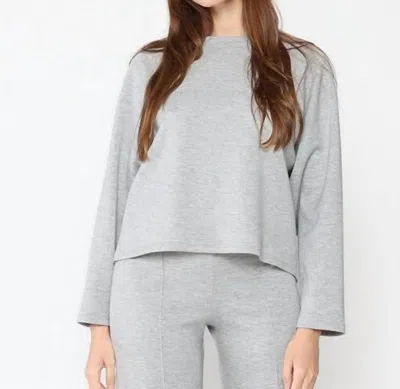 Ripley Rader Scuba Oversized Raglan Top In Heather Grey In Gray
