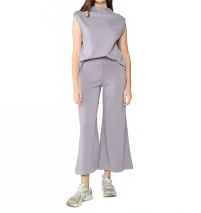Ripley Rader Scuba Wide Leg Cropped Pant In Silver In Gray