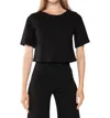 Ripley Rader Ponte Knit Short Sleeve Top In Black In Black
