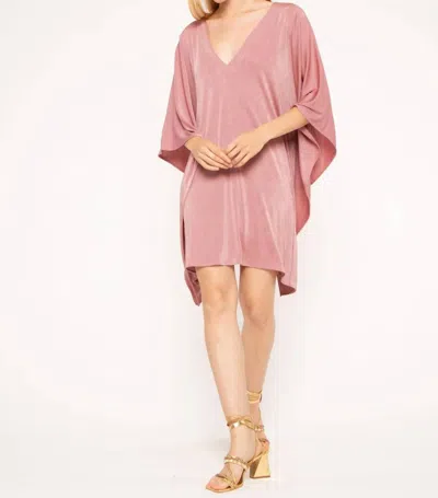 Ripley Rader Slinky Caftan Dress In Dusty Rose In Multi
