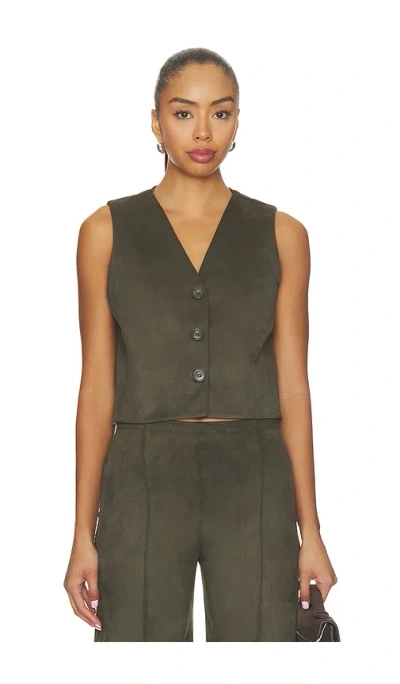 Ripley Rader Stretch Suede Vest In Green