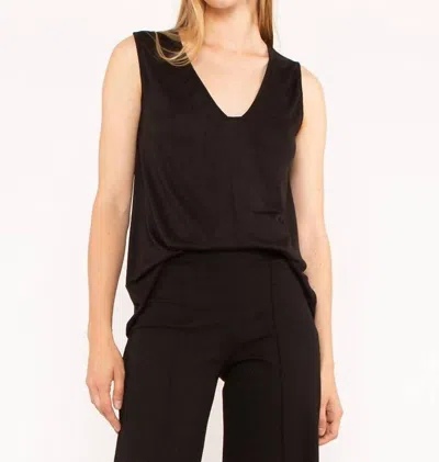 Ripley Rader Sweater Knit Plunge Top In Black