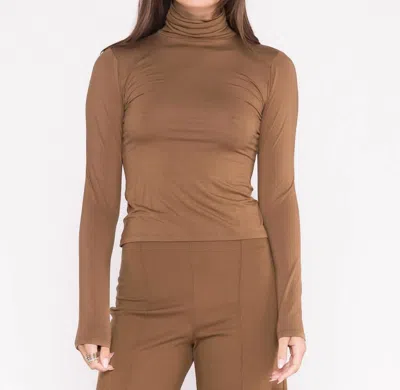 Ripley Rader Turtleneck Long Sleeve Top In Camel In Brown