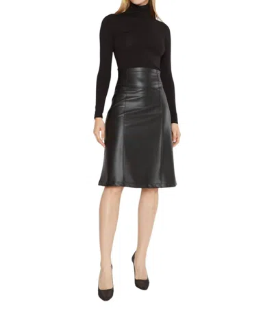Ripley Rader Vegan Leather A-line Midi Skirt In Black