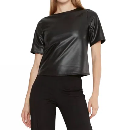 Ripley Rader Vegan Leather Ss Extended Tee In Black