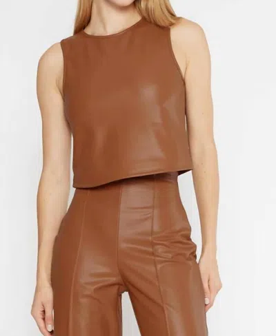 Ripley Rader Vegan Leather Tank Top In Camel In Brown