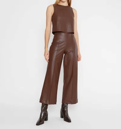RIPLEY RADER VEGAN STRAIGHT CROPPED PANT IN CHESTNUT
