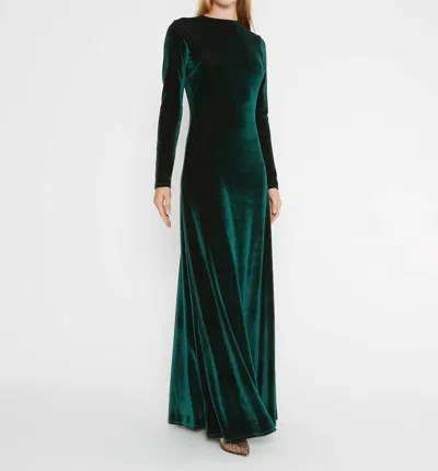 Ripley Rader Velvet Kate Dress In Emerald In Gold