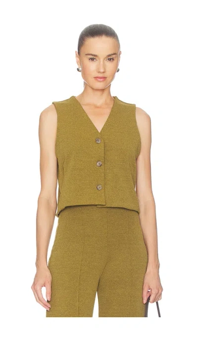 Ripley Rader Vintage Knit Vest In Chartreuse