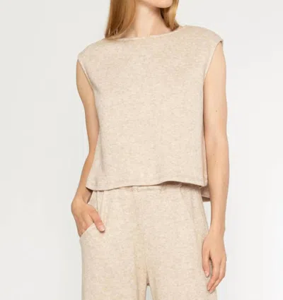 Ripley Rader Washable Cashmere Lounge Tank Top In Oatmeal In White