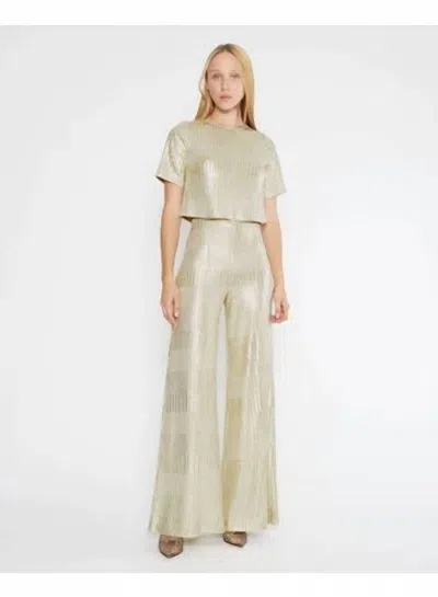 Ripley Rader Wide Leg Pant In Metallic In Animal Print