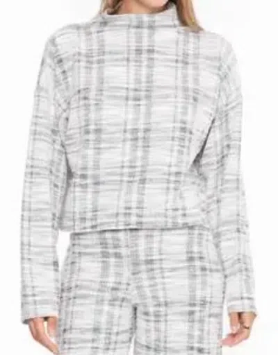 Ripley Rader Women's Boucle Funnel Neck Top In Black/white In Multi