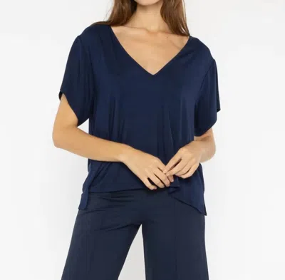 Ripley Rader Women's Everyday V-neck Tshirt In Navy In Blue