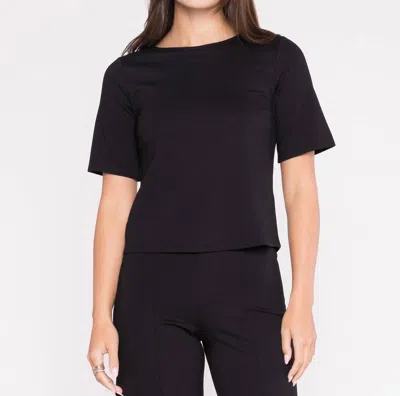 Ripley Rader Women's Ponte Knit Short Sleeve Top In Black