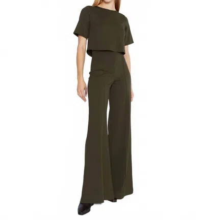 Ripley Rader Women's Ponte Knit Wide Leg Pants In Olive In Brown
