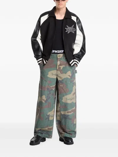 Ripndip Claws Camo-print Carpenter Jeans In Blue