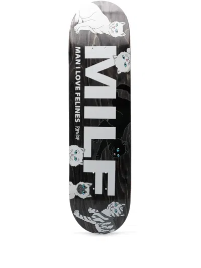 Ripndip Man I Love Felines Wood Skate Deck In Neutral