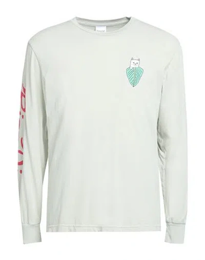 Ripndip Nermal Portrait Ls Man T-shirt Sage Green Size S Cotton