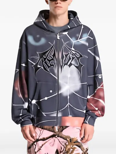 Ripndip Redemption Zip-up Hoodie In Blue